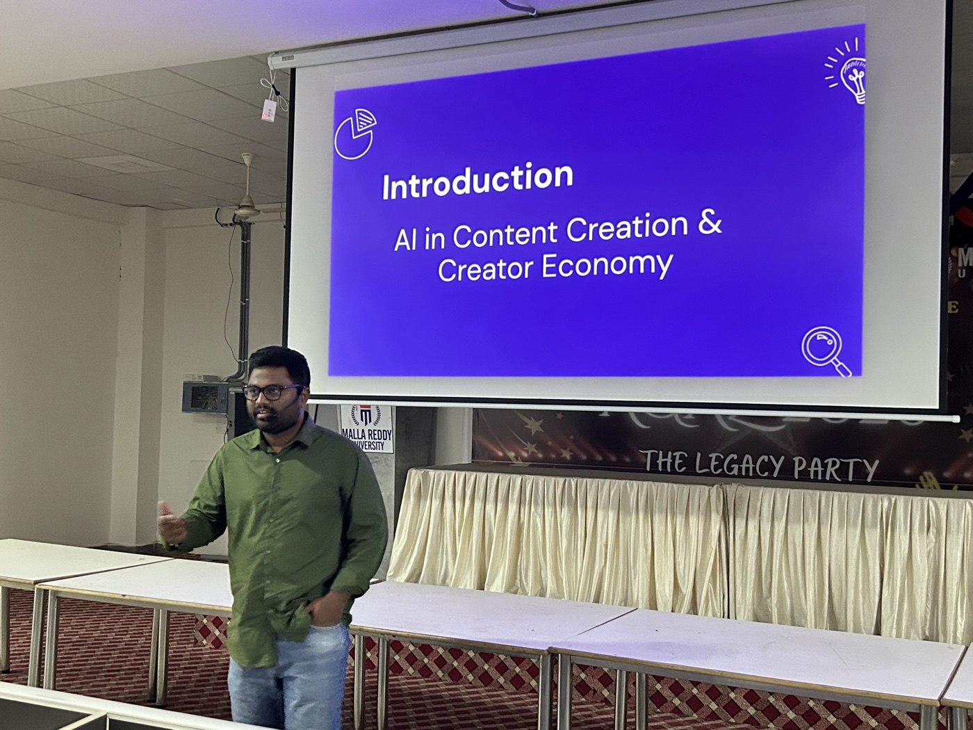Introduction: AI in Content Creation & Creator Economy lecture at Malla Reddy University